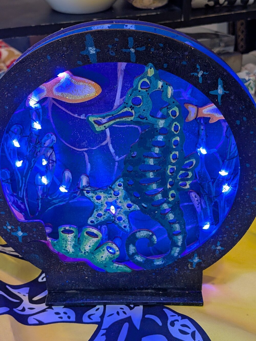 3-D Seahorse LED Night Light - Home Accents